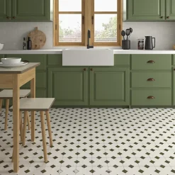 Aelle Carrelage Carrelage Sol Pour Wc<Cabochon sol / mur brillant 3,4x3,4 cm Taco KASBAH VERD