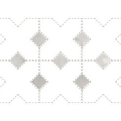 Aelle Carrelage Cabochon sol / mur brillant 3,4x3,4 cm Taco KASBAH AMBER GREY- Carrelage Sol Pour Wc|Carrelage Sol Uni