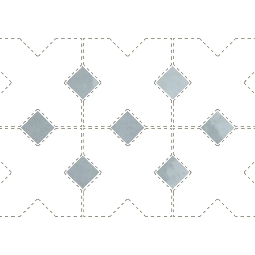 Aelle Carrelage Carrelage Sol Uni<Cabochon sol / mur brillant 3,4x3,4 cm Taco KASBAH BLUE GRASS