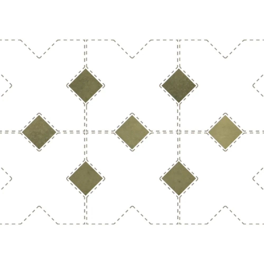 Aelle Carrelage Cabochon sol / mur mate 3,4x3,4 cmTaco KASBAH VERD MATT- Carrelage Sol Uni
