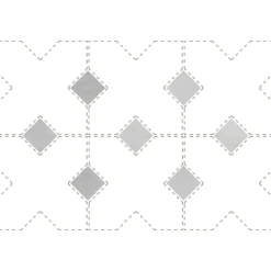 Aelle Carrelage Cabochon sol / mur mate 3,4x3,4 cm Taco KASBAH AMBER GREY MATT- Carrelage Sol Uni