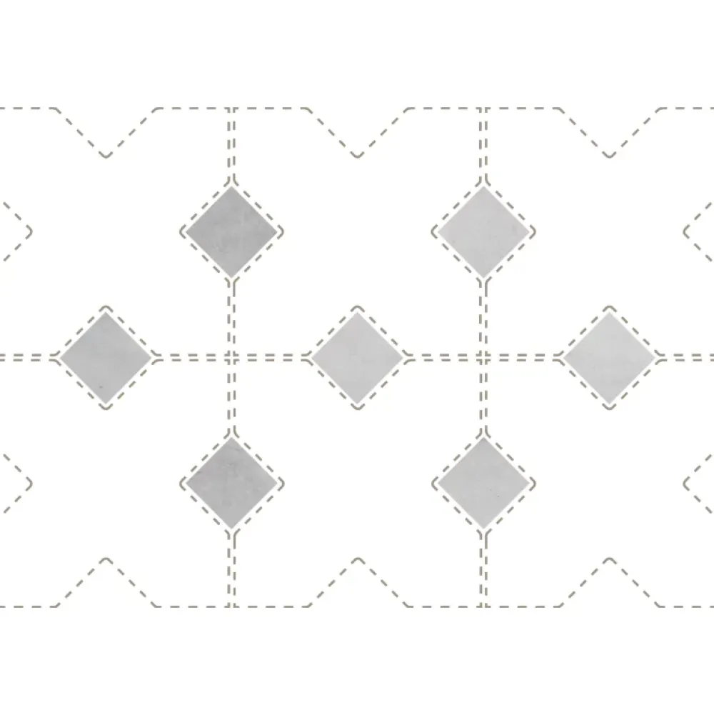 Aelle Carrelage Cabochon sol / mur mate 3,4x3,4 cm Taco KASBAH AMBER GREY MATT- Carrelage Sol Uni