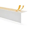 Quest Cache de tringle à rideau  PVC 30x30mm, 2m, installation de la bande lumineuse LED, blanc- Plinthe Pour Sol En Vinyle Et Pvc