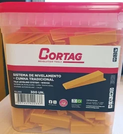 Cortag Cales pour croisillons Smart system en seau de 300 unités - Smart system cales en seau de 300 unités - Orange- Outils Du Carreleur