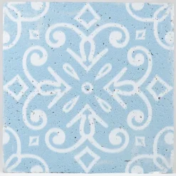 Casa Linéa CARREAU BAROQUE BLEU 1 PIÈCE 10 x 10 CM CASA LINEA- Travertin