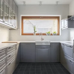 Ro'Ma Nature Carreau de ciment véritable Anthracite 20x20x1,6 cm (lot de 0,48 m²) -- Carrelage Sol Pour Cuisine