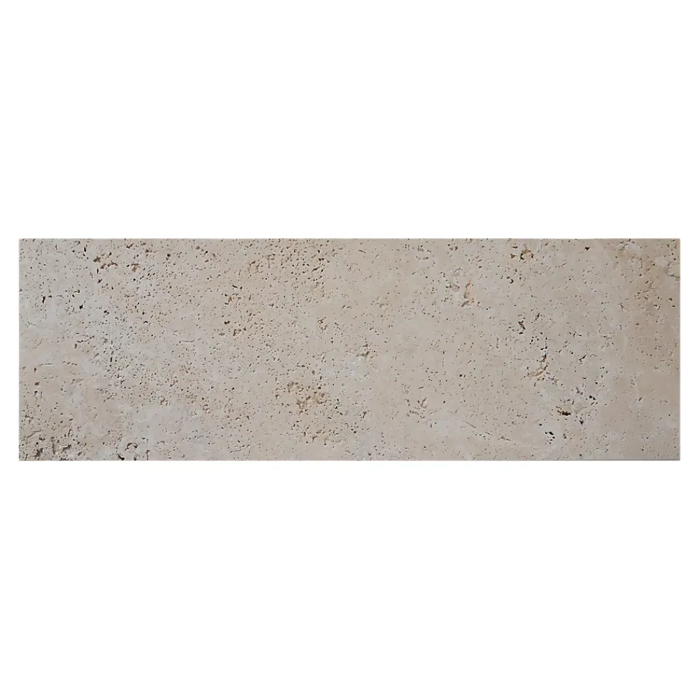 GoodHome Travertin<Carreau en travertin sol et mur L.60 x l.20 cm x ép.10 mm, Travertino