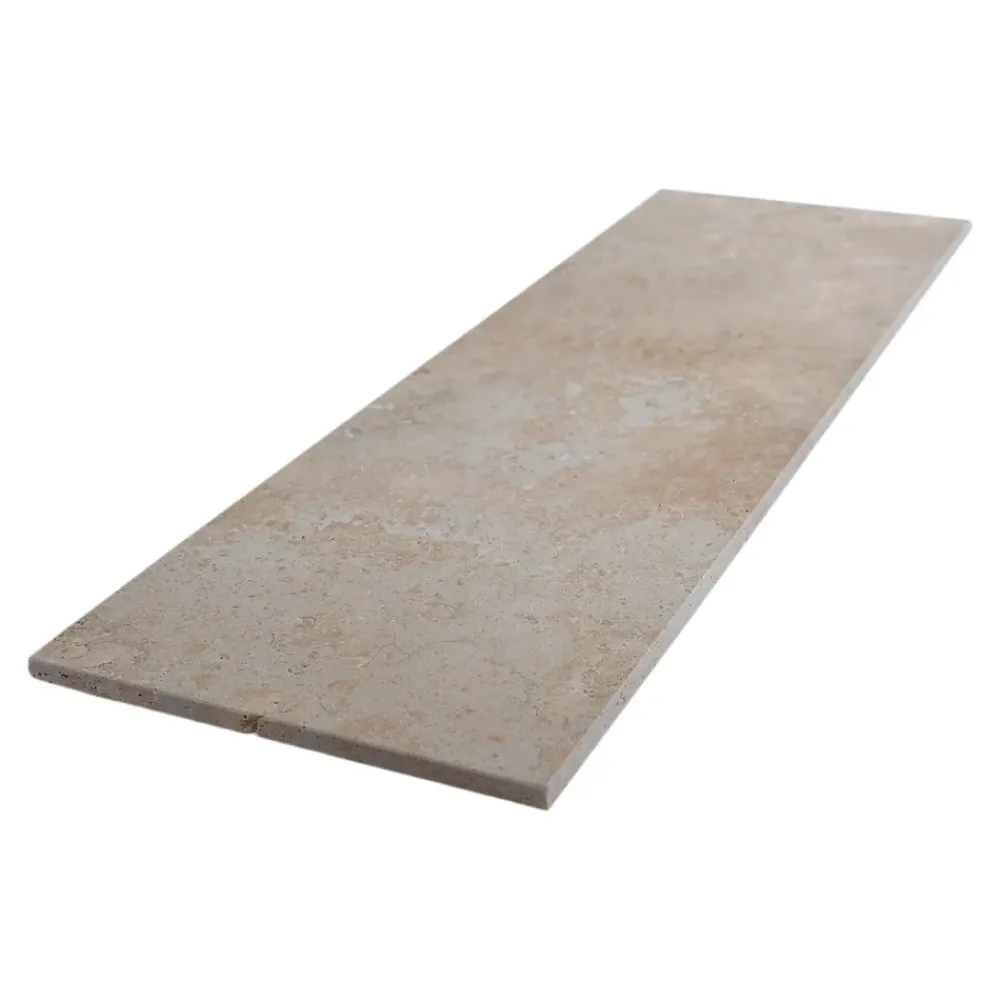 GoodHome Travertin<Carreau en travertin sol et mur L.60 x l.20 cm x ép.10 mm, Travertino