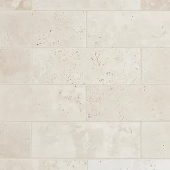 GoodHome Travertin<Carreau en travertin sol et mur L.60 x l.20 cm x ép.10 mm, Travertino