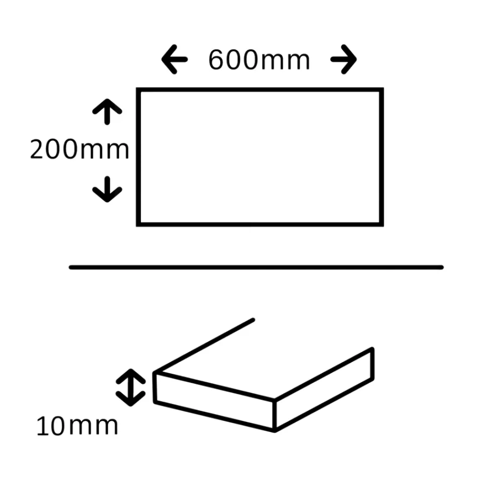 GoodHome Travertin<Carreau en travertin sol et mur L.60 x l.20 cm x ép.10 mm, Travertino