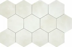 Lux Mosaic Carrelage Sol Effet Béton<Carreau Hexagonal en Grès Cérame Effet Ciment. Série Denia Moka 14x16 cm