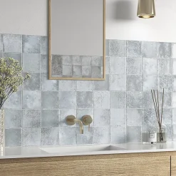 Lux Mosaic Carreau Mural Intérieur/Extérieur Brillant. Nissel Gris 12x12 cm- Faïence Pour Cuisine|Faïence Pour Salle De Bains