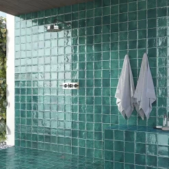 Lux Mosaic Carreau Mural Intérieur/Extérieur Brillant. Nissel Émeraude 12x12 cm- Faïence Pour Douche|Faïence Pour Cuisine