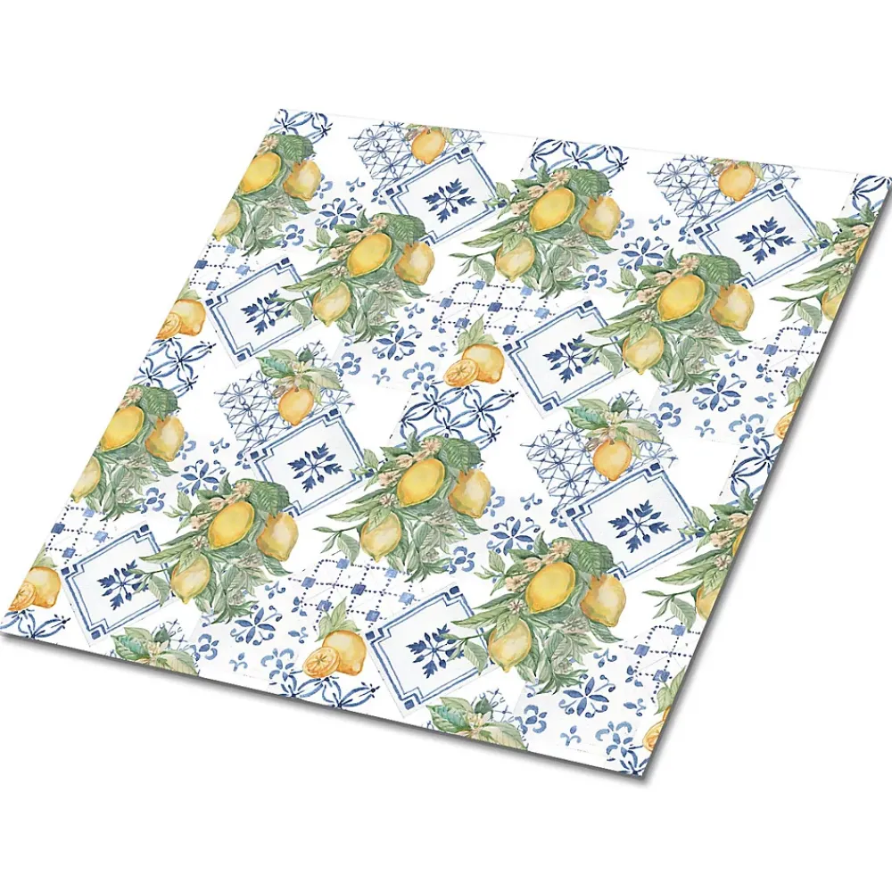 Tulup Carreaux vinyle 30x30 cm Citrique 9 pcs- Dalle Et Lame Pvc