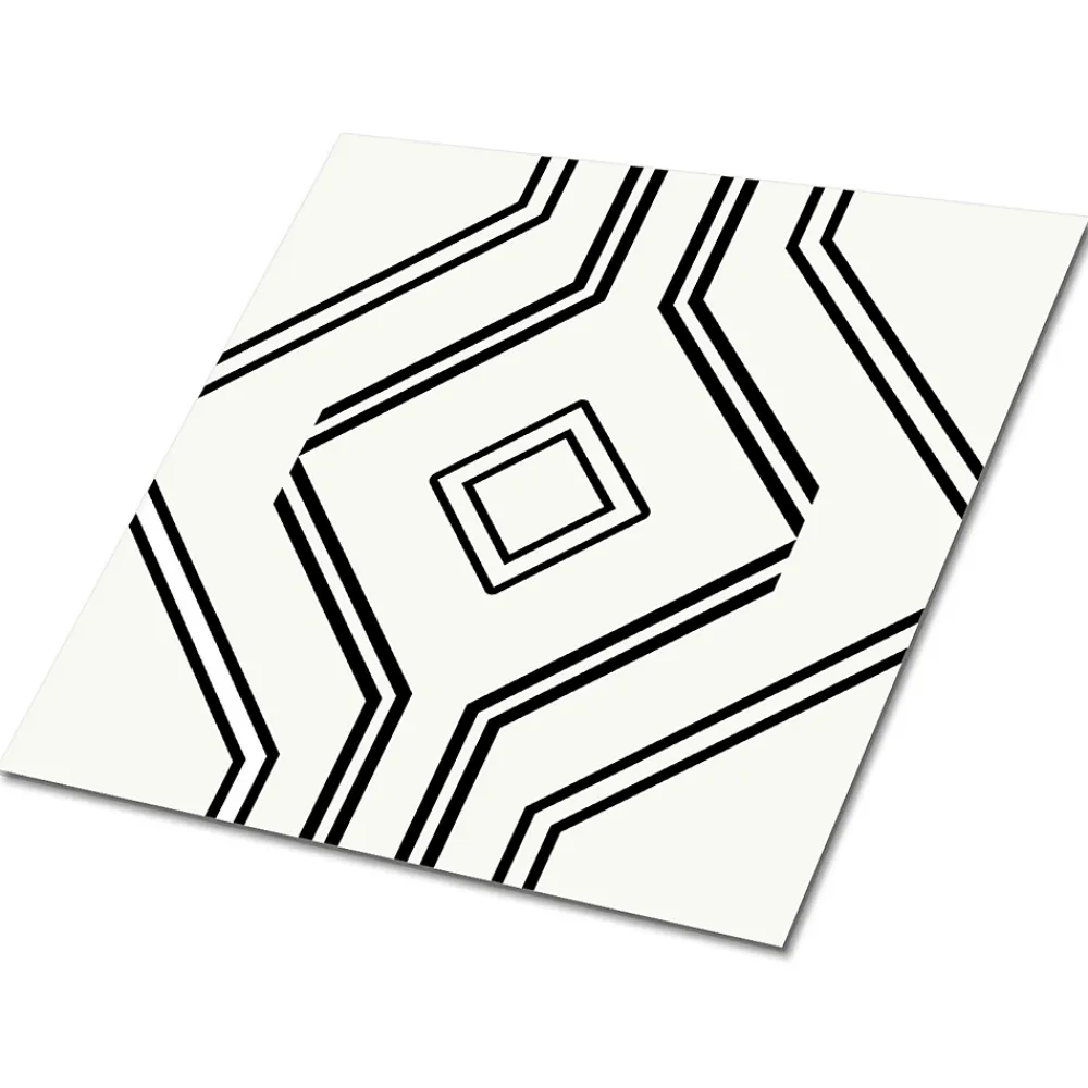 Tulup Dalle Et Lame Pvc<Carreaux vinyle 30x30 cm Traits géométriques 9 pcs