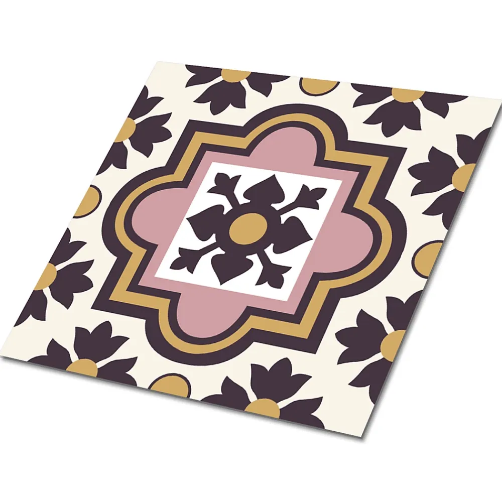 Tulup Dalle Et Lame Pvc<Carreaux vinyle 30x30 cm Fleurs arabes 9 pcs