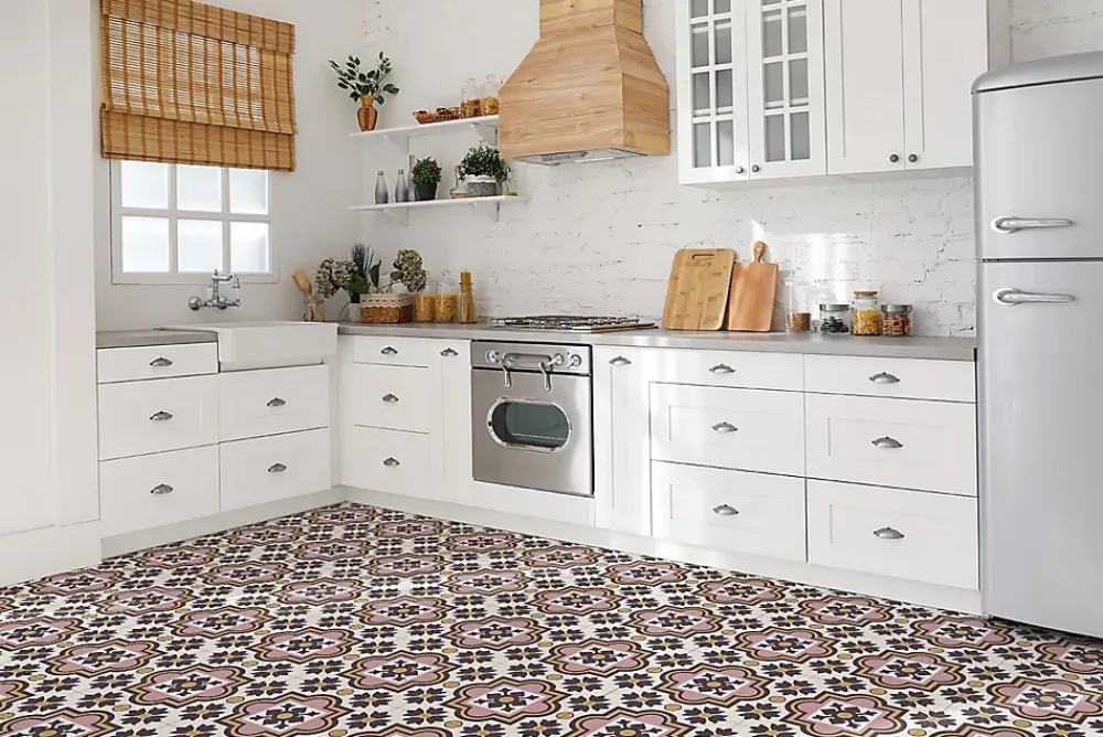Tulup Dalle Et Lame Pvc<Carreaux vinyle 30x30 cm Fleurs arabes 9 pcs