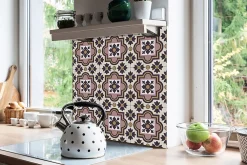 Tulup Dalle Et Lame Pvc<Carreaux vinyle 30x30 cm Fleurs arabes 9 pcs