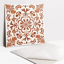 Tulup Carreaux vinyle 30x30 cm Ornement à motifs 9 pcs- Dalle Et Lame Pvc