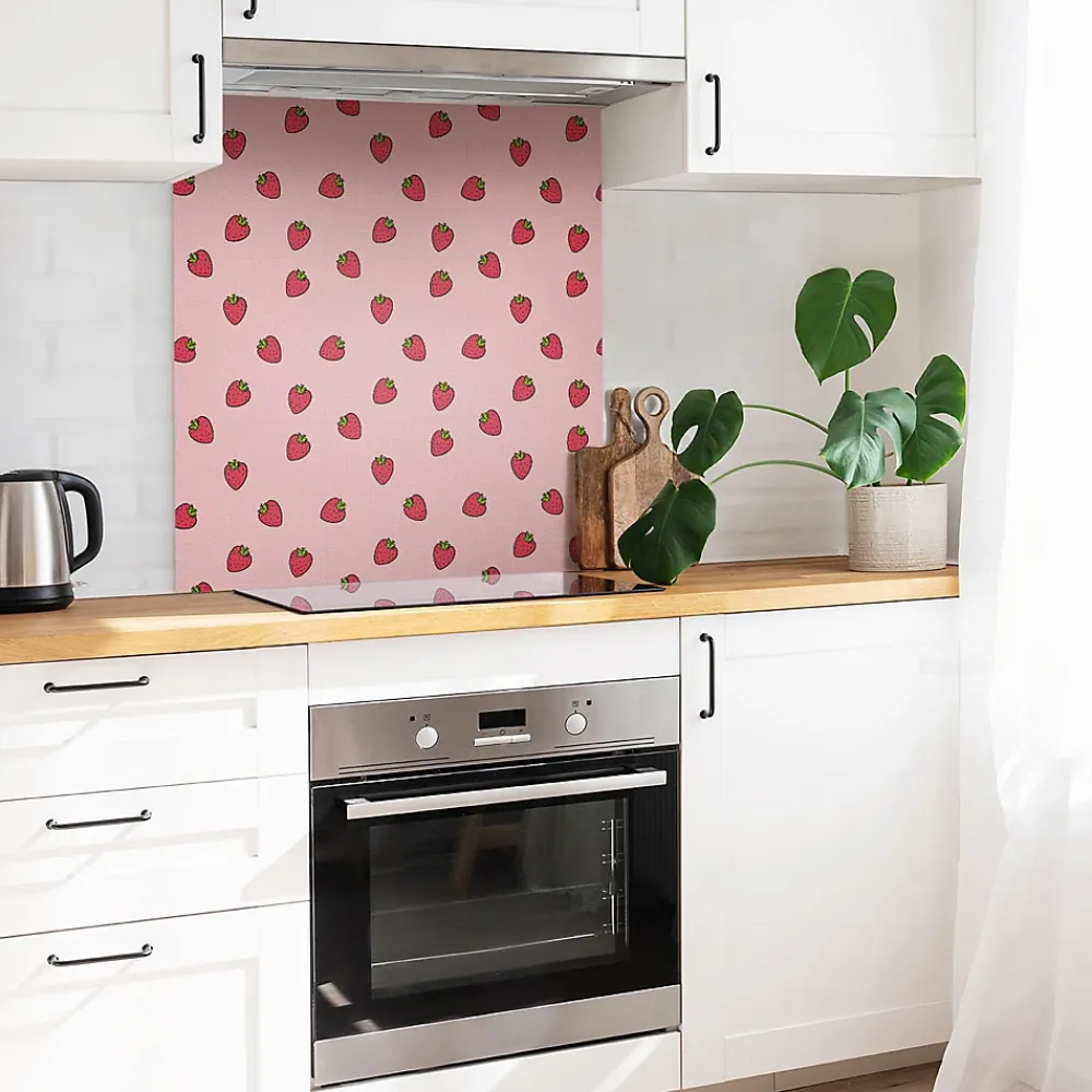 Tulup Carreaux vinyle 30x30 cm Fraises 9 pcs- Dalle Et Lame Pvc