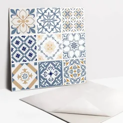 Tulup Carreaux vinyle 30x30 cm Mosaïque ornementale 9 pcs- Dalle Et Lame Pvc