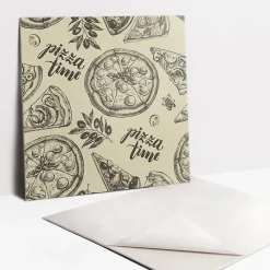 Tulup Carreaux vinyle 30x30 cm Thèmes de pizza 9 pcs- Dalle Et Lame Pvc