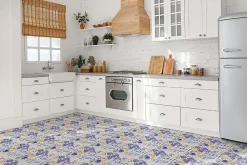 Tulup Dalle Et Lame Pvc<Carreaux vinyle 30x30 cm Azulejos vintage 9 pcs