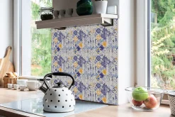 Tulup Dalle Et Lame Pvc<Carreaux vinyle 30x30 cm Azulejos vintage 9 pcs