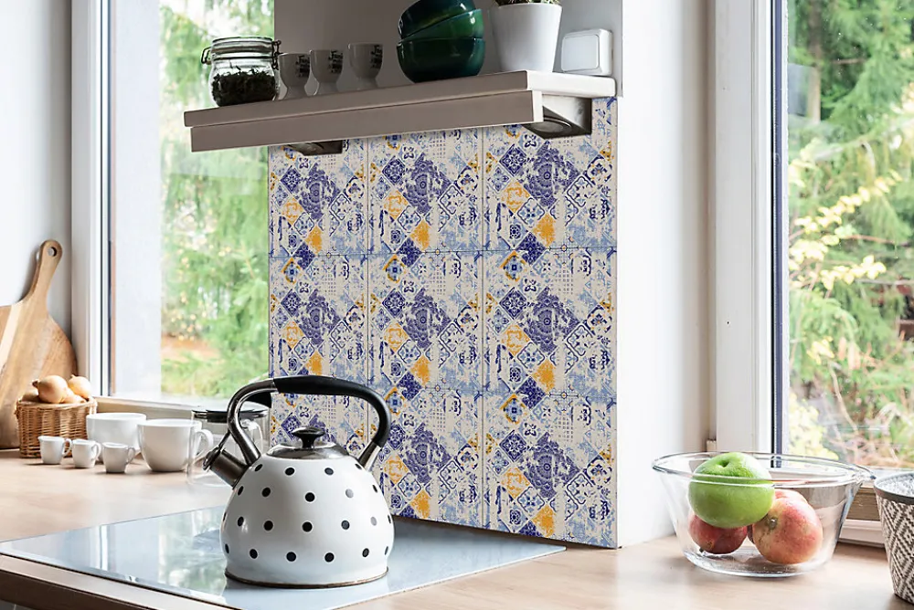 Tulup Dalle Et Lame Pvc<Carreaux vinyle 30x30 cm Azulejos vintage 9 pcs