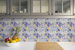 Tulup Dalle Et Lame Pvc<Carreaux vinyle 30x30 cm Azulejos vintage 9 pcs