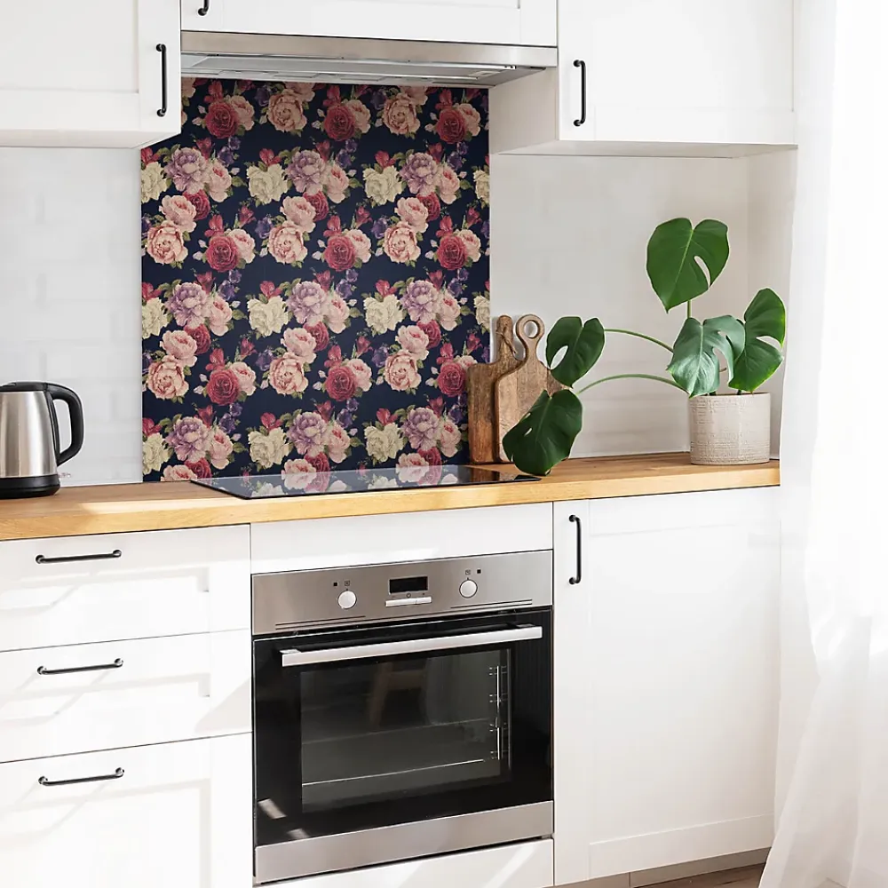 Tulup Carreaux vinyle 30x30 cm Fleurs de roses colorées 9 pcs- Dalle Et Lame Pvc