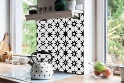 Tulup Carreaux vinyle 30x30 cm Géométrie en étoile 9 pcs- Dalle Et Lame Pvc