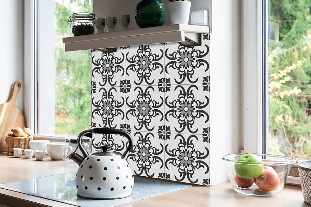 Tulup Dalle Et Lame Pvc<Carreaux vinyle 30x30 cm Décoration arabe 9 pcs