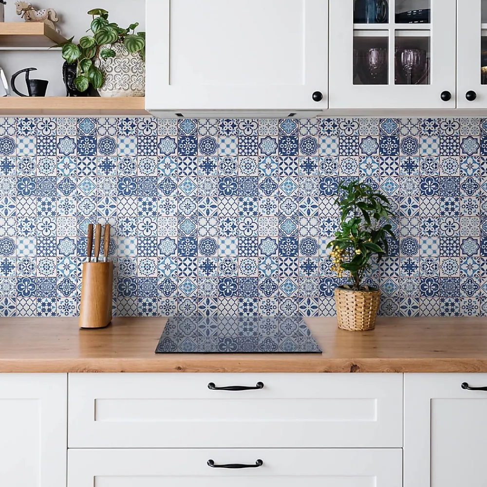 Tulup Dalle Et Lame Pvc<Carreaux vinyle 30x30 cm Mosaïque décorative 9 pcs