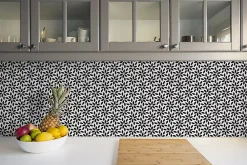 Tulup Carreaux vinyle 30x30 cm Fleur stylisée 9 pcs- Dalle Et Lame Pvc