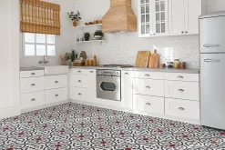 Tulup Dalle Et Lame Pvc<Carreaux vinyle 30x30 cm Fleurs et motifs royaux 9 pcs