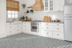Tulup Carreaux vinyle 30x30 cm Patchwork arabe 9 pcs- Dalle Et Lame Pvc