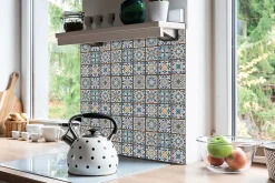Tulup Carreaux vinyle 30x30 cm Patchwork arabe 9 pcs- Dalle Et Lame Pvc