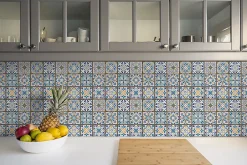 Tulup Carreaux vinyle 30x30 cm Patchwork arabe 9 pcs- Dalle Et Lame Pvc