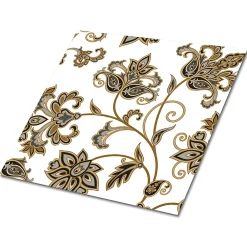 Tulup Carreaux vinyle 30x30 cm Décoration florale 9 pcs- Dalle Et Lame Pvc