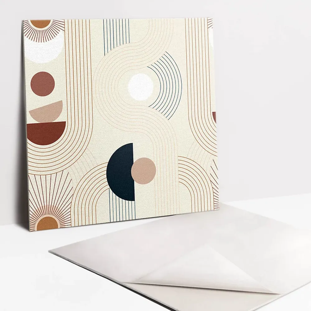 Tulup Carreaux vinyle 30x30 cm Formes géométriques bohèmes 9 pcs- Dalle Et Lame Pvc