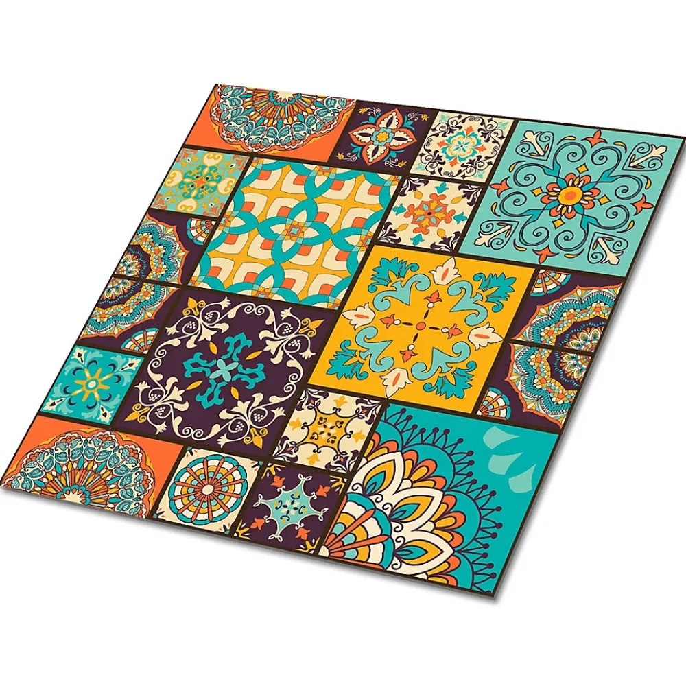 Tulup Carreaux vinyle 30x30 cm Patchwork 9 pcs- Dalle Et Lame Pvc