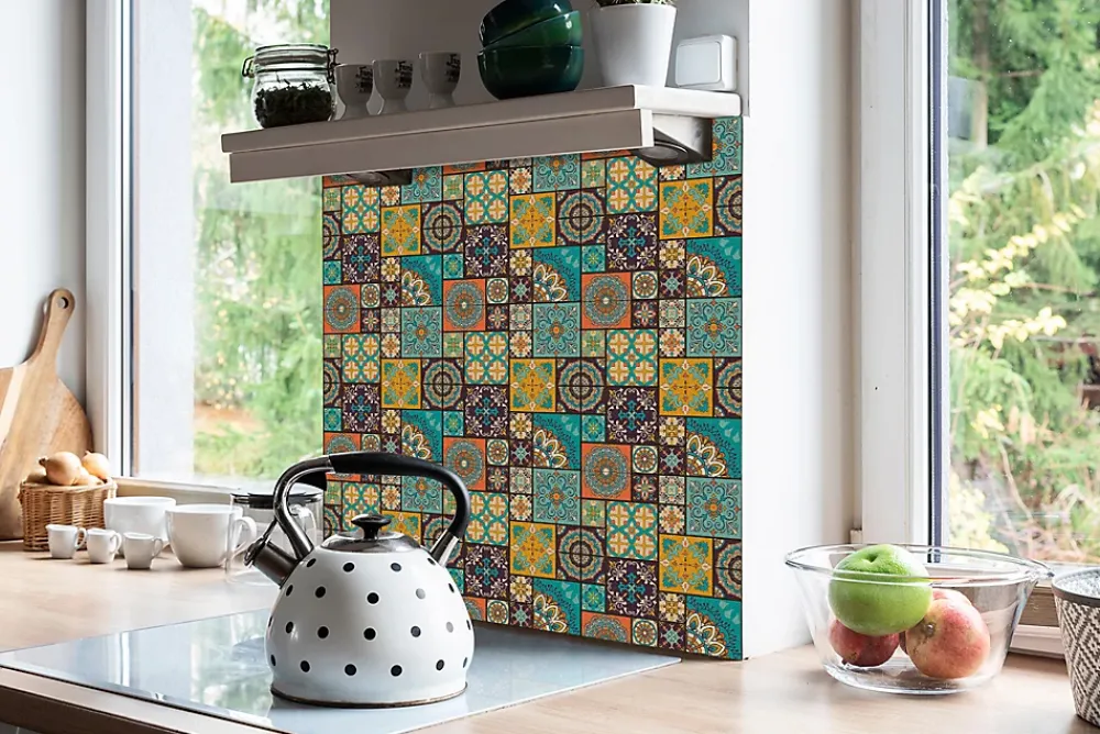 Tulup Carreaux vinyle 30x30 cm Patchwork 9 pcs- Dalle Et Lame Pvc