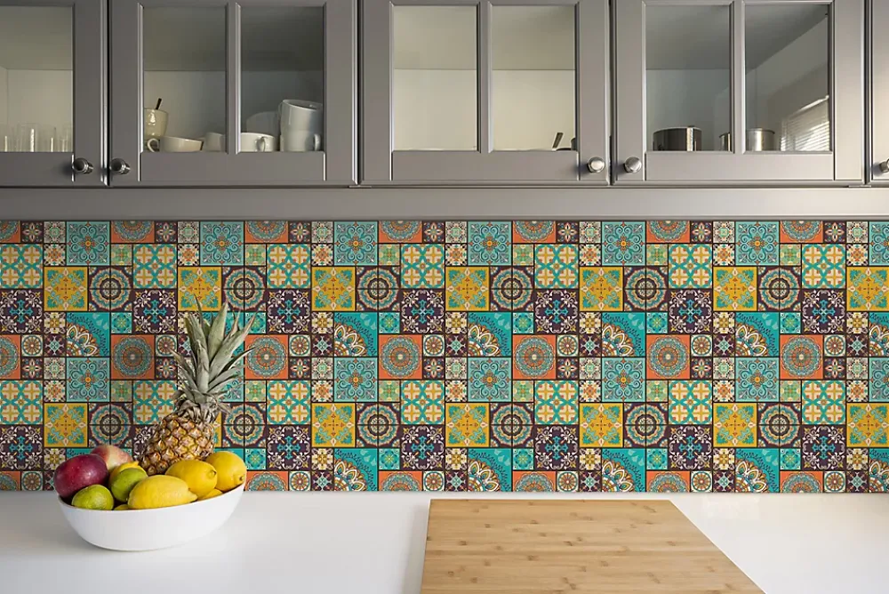 Tulup Carreaux vinyle 30x30 cm Patchwork 9 pcs- Dalle Et Lame Pvc