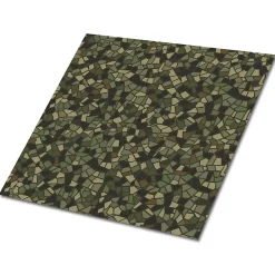 Tulup Carreaux vinyle 30x30 cm Mosaïque militaire 9 pcs- Dalle Et Lame Pvc
