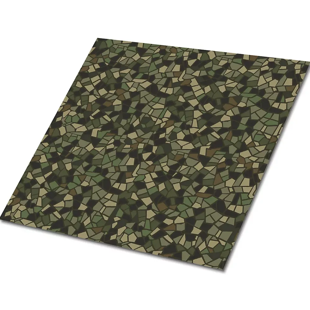 Tulup Carreaux vinyle 30x30 cm Mosaïque militaire 9 pcs- Dalle Et Lame Pvc