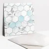 Tulup Carreaux vinyle 30x30 cm Hexagones et feuilles 9 pcs- Dalle Et Lame Pvc