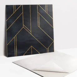 Tulup Dalle Et Lame Pvc<Carreaux vinyle 30x30 cm Lignes abstraites 9 pcs