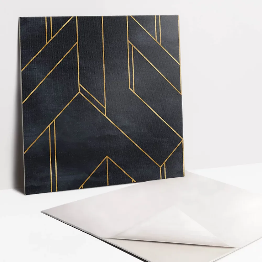 Tulup Dalle Et Lame Pvc<Carreaux vinyle 30x30 cm Lignes abstraites 9 pcs