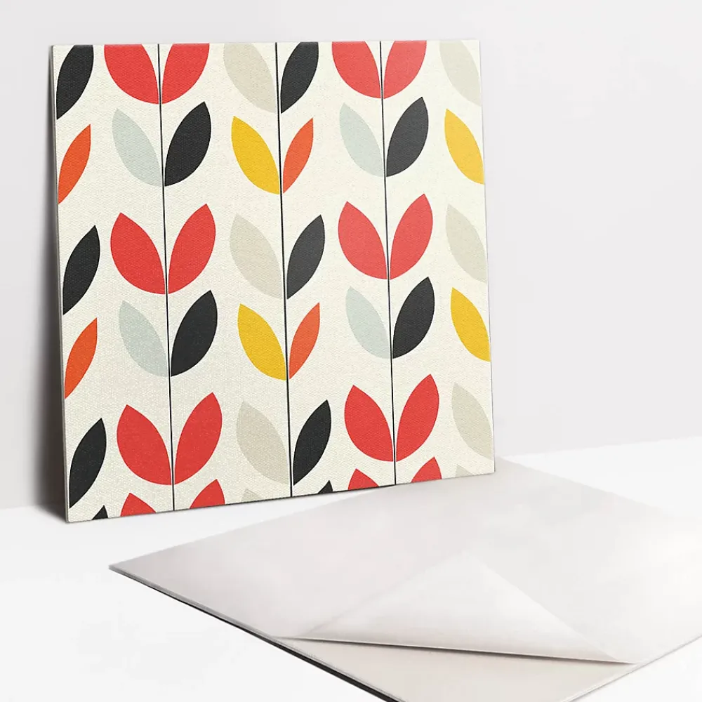 Tulup Carreaux vinyle 30x30 cm Feuilles de plantes bohèmes 9 pcs- Dalle Et Lame Pvc